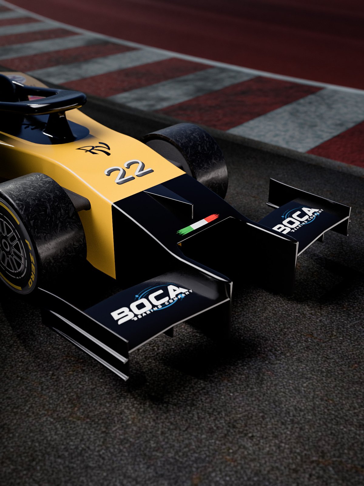 Front wing, close.